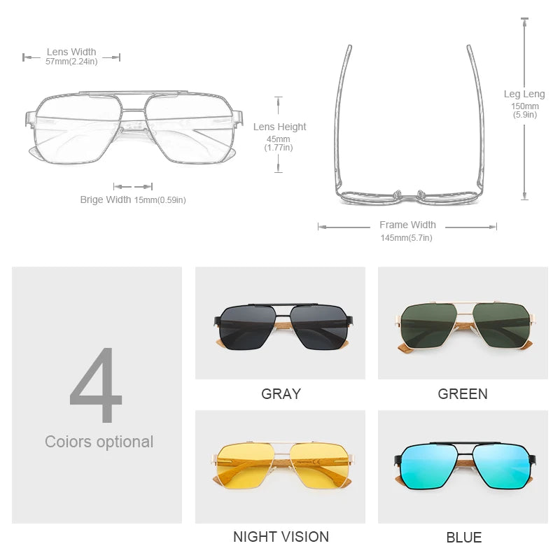 Sunglasses For Men Women Square Metal Sun Glasses Blue Lens