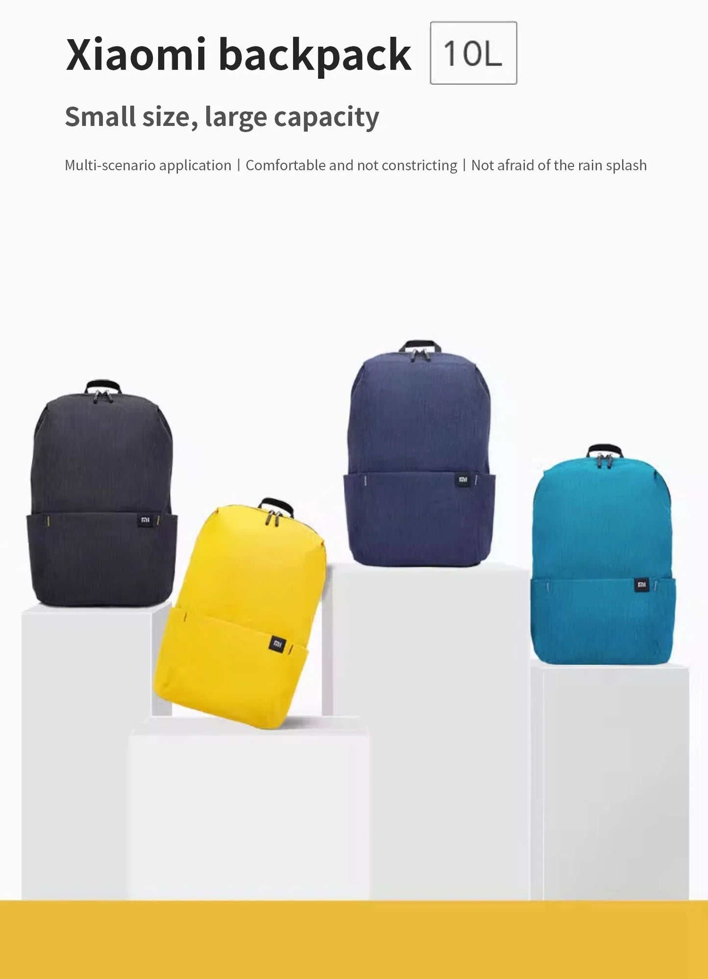 Xiaomi colorful small backpack men's and women's shoulder bag outdoor waterproof ultra-lightweight student portable sports bag