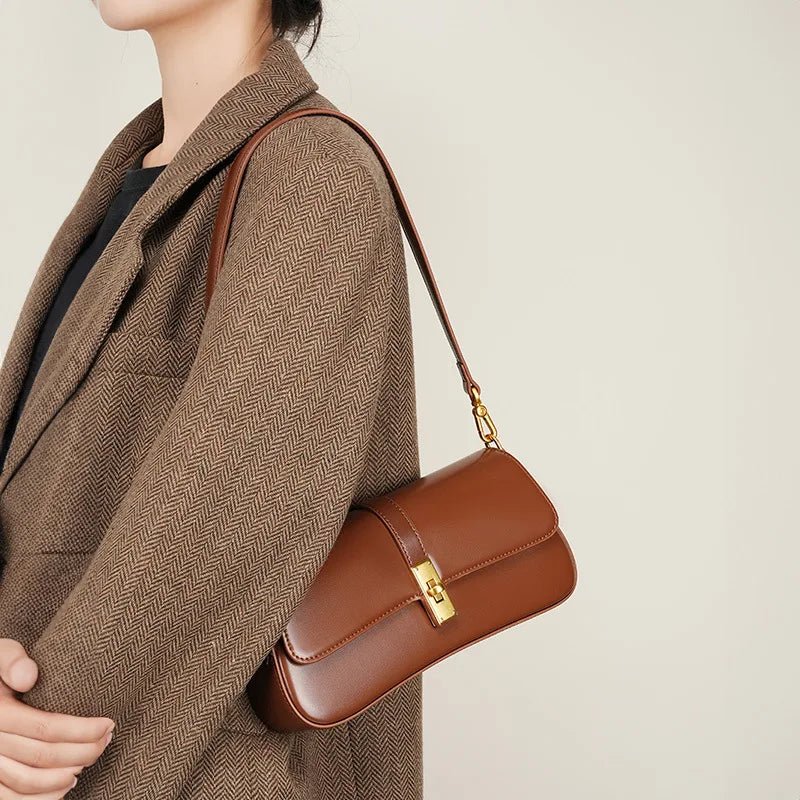 Jonlily Women Genuine Leather Shoulder Bag Female Fashion Handbag Totes Small