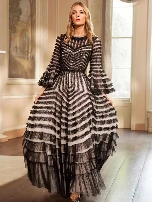 Women's Elegant Party Dress High Quality Formal Occasion Casual Evening Long Dress