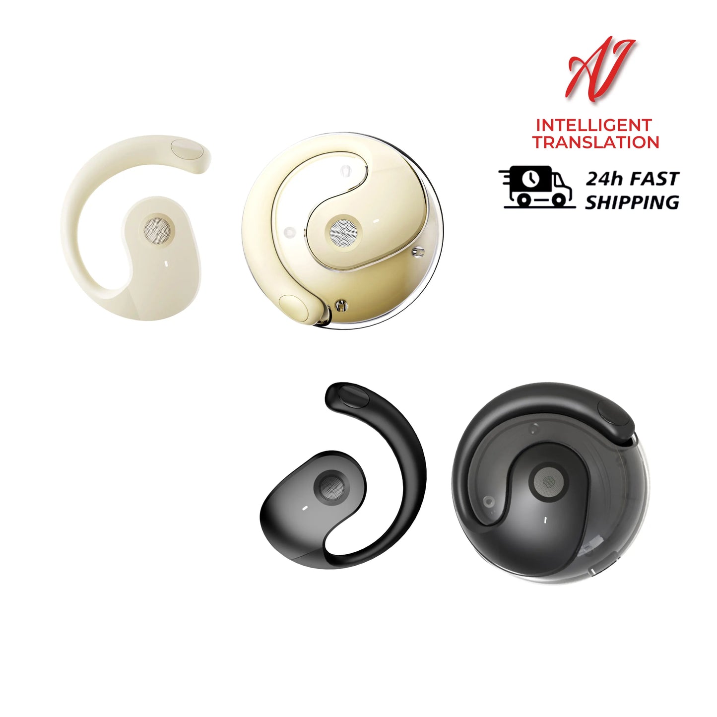 144 Language Translation Wireless Headphones Smart Waterproof Ai Real-time Translator Bluetooth 5.4 Earbuds Business Earphone