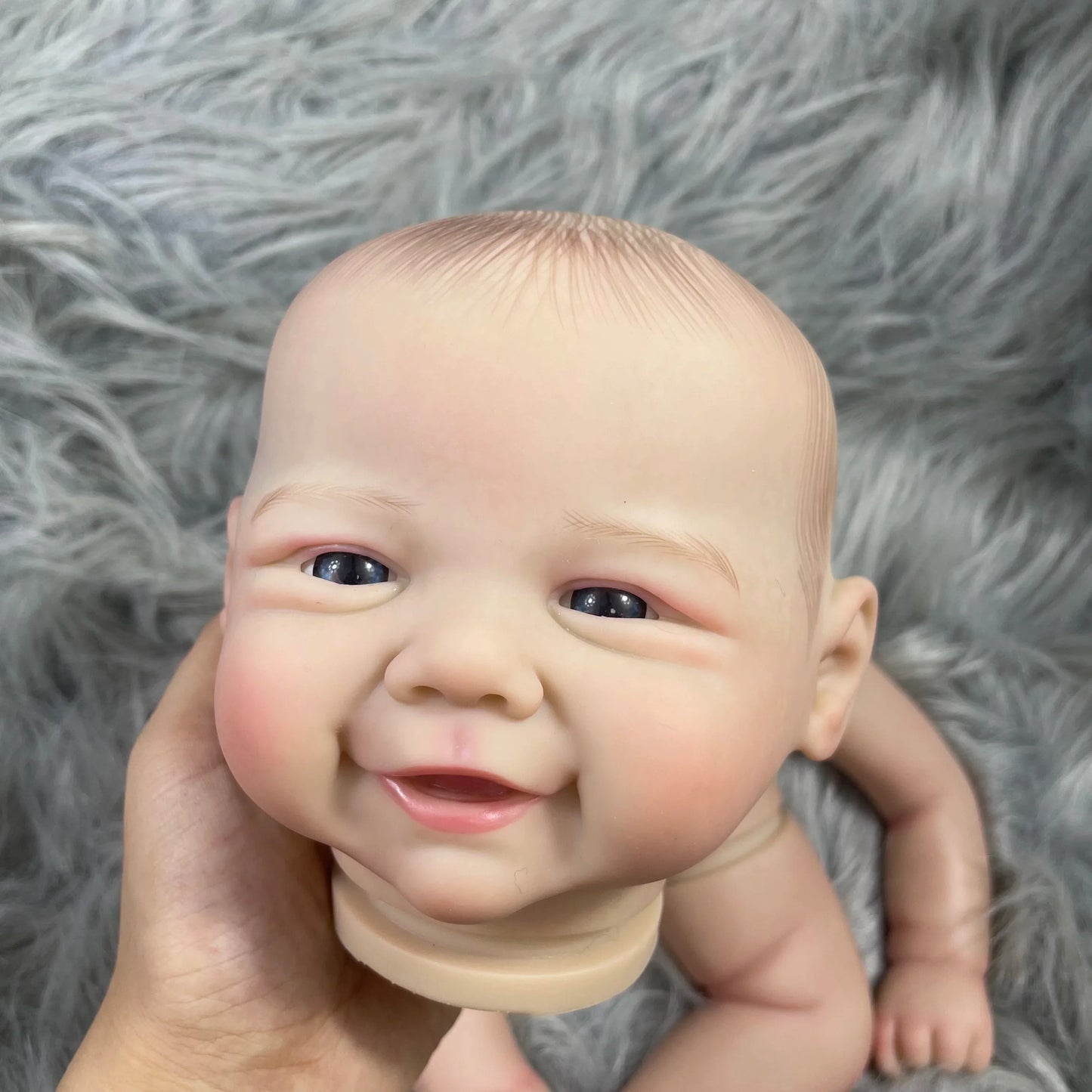 MRB 19 inch Already Finished Painted Reborn Doll Parts Vivienne Cute Baby 3D Painting with Visible Veins Cloth Body Included