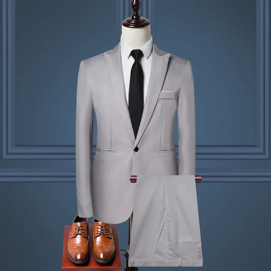 Beach Wedding Outfit Men: Men's Wedding Suit Elegant Suit Set 3 Pieces Formal Classic