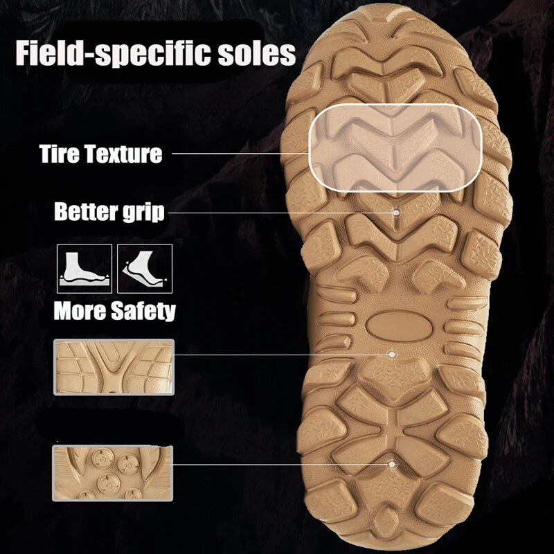 Men Military Tactical Boots Work Safety Shoes Lightweight
