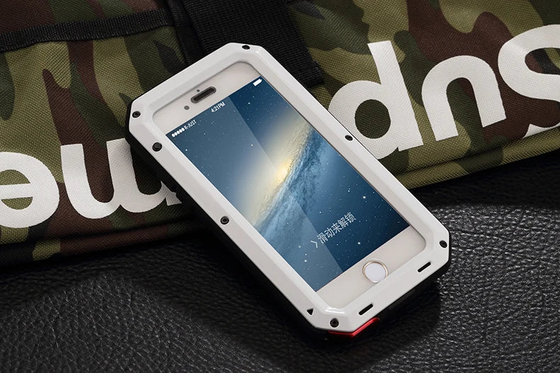 Heavy Duty Protection Armor Metal Phone Case for iPhone 17 16 15 14 13 12 11 Pro XS MAX SE XR X 6 7 Aluminum Shockproof Cover