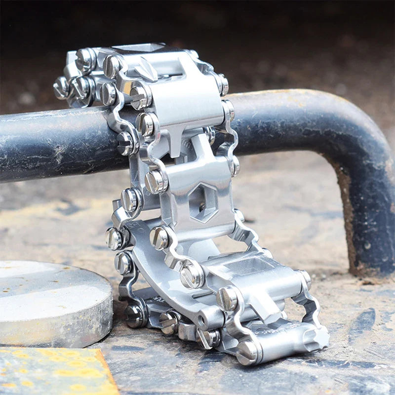 Multifunctional Bracelet Stainless Steel Men's Outdoor Tool Bracelet 29 in 1 Bracelet European and American Couple Watch Strap