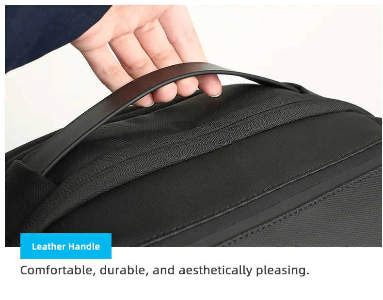 Heroic Knight Business Backpack for Men Waterproof Travel 17.3" Laptop Backpack  High Capacity Multifunctional Pack USB Charging