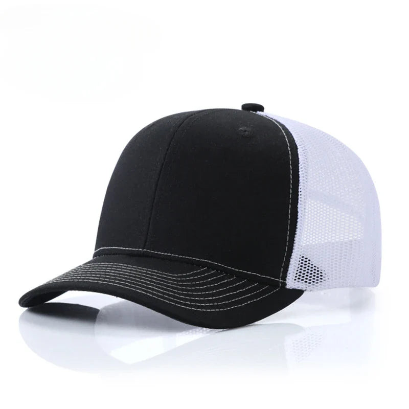 Custom embroidered logo hat Men's and women's mesh cap cotton baseball cap design DIY picture printing logo hat Summer sun hat