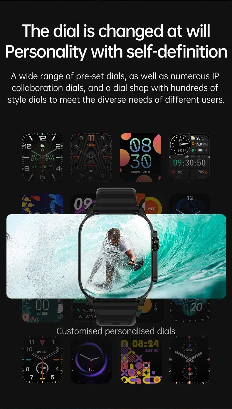 2026 New T800 Ultra 2 Smart Watch Men 49mm Series8 AMOLED Screen NFC Compass Waterproof For Apple Watch IWO Ultra 8 Smartwatch
