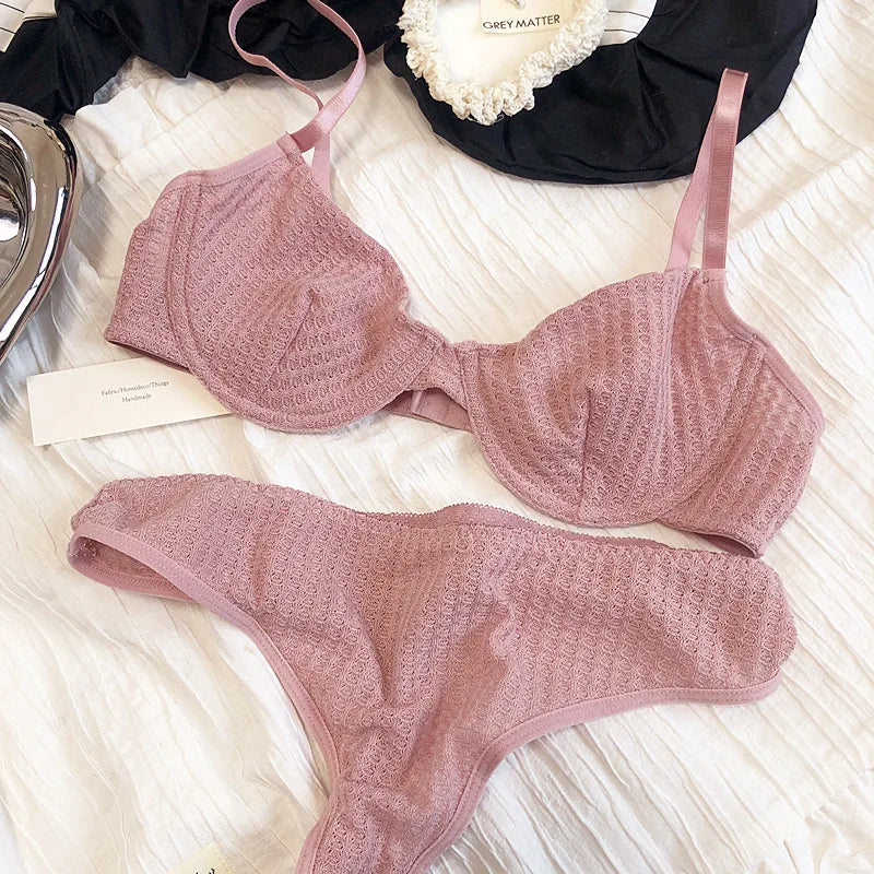 6 Color Women Underwear French Bralette Push Up Bra Set Ultra
