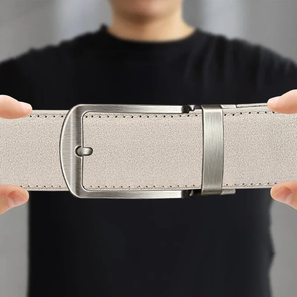 Men Belts Leather Waist Strap Male Automatic Buckle Waistband Mens High Quality Girdle Belts for Women Men Gifts 105 115 125cm