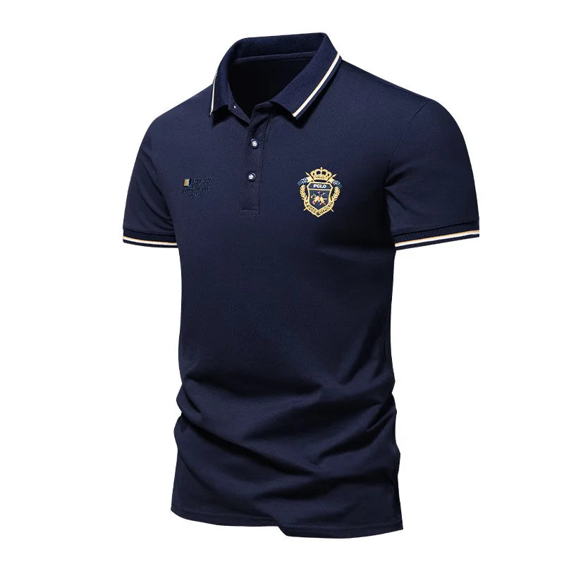 New Mens Embroidered Polo Shirts Summer Short Sleeve Shirt Luxury Top Casual Lapel T-shirt Breathable Lightweight T Shirt Homme