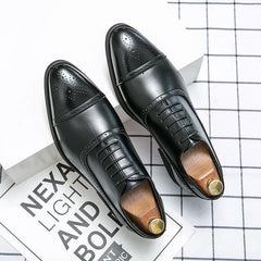 Business Formal Black Leather Shoes Mens Fashion Casual Dress Shoes