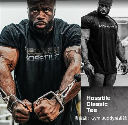 Short Sleeved Fitness American Loose Muscle Tough Guy Top Breathable Sports