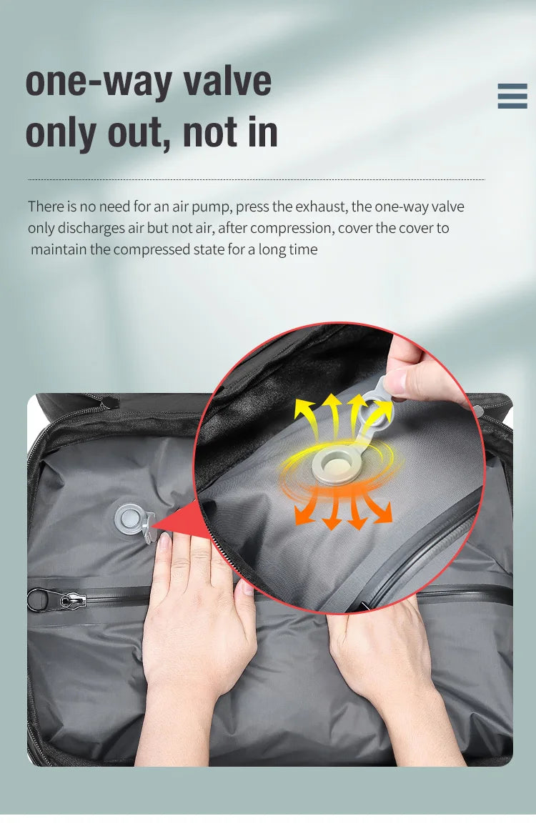 Travel Men Expanded Laptop Backpack vacuum compression hiking Backpack USB charging Business Large Capacity Backpack For Pumps