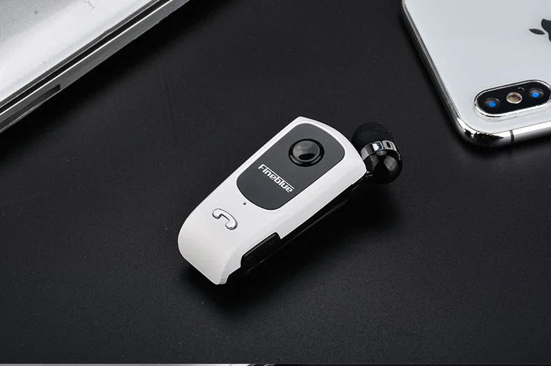 Fineblue F920 Wireless Retractable Portable Mini Bluetooth Headset Calls Remind Vibration Wear Clip Sports Running Earphone