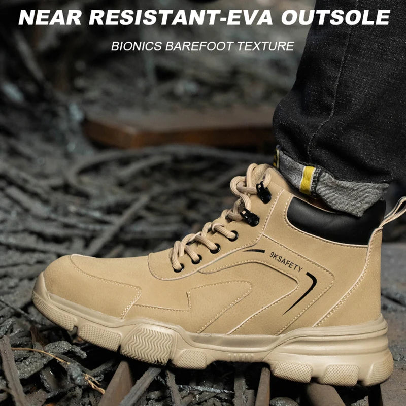 Work Safety Shoes Men Safety Boots Anti-smash Anti-stab Work Shoes Sneakers Steel Toe Shoes Male Work Boot Indestructible Shoes