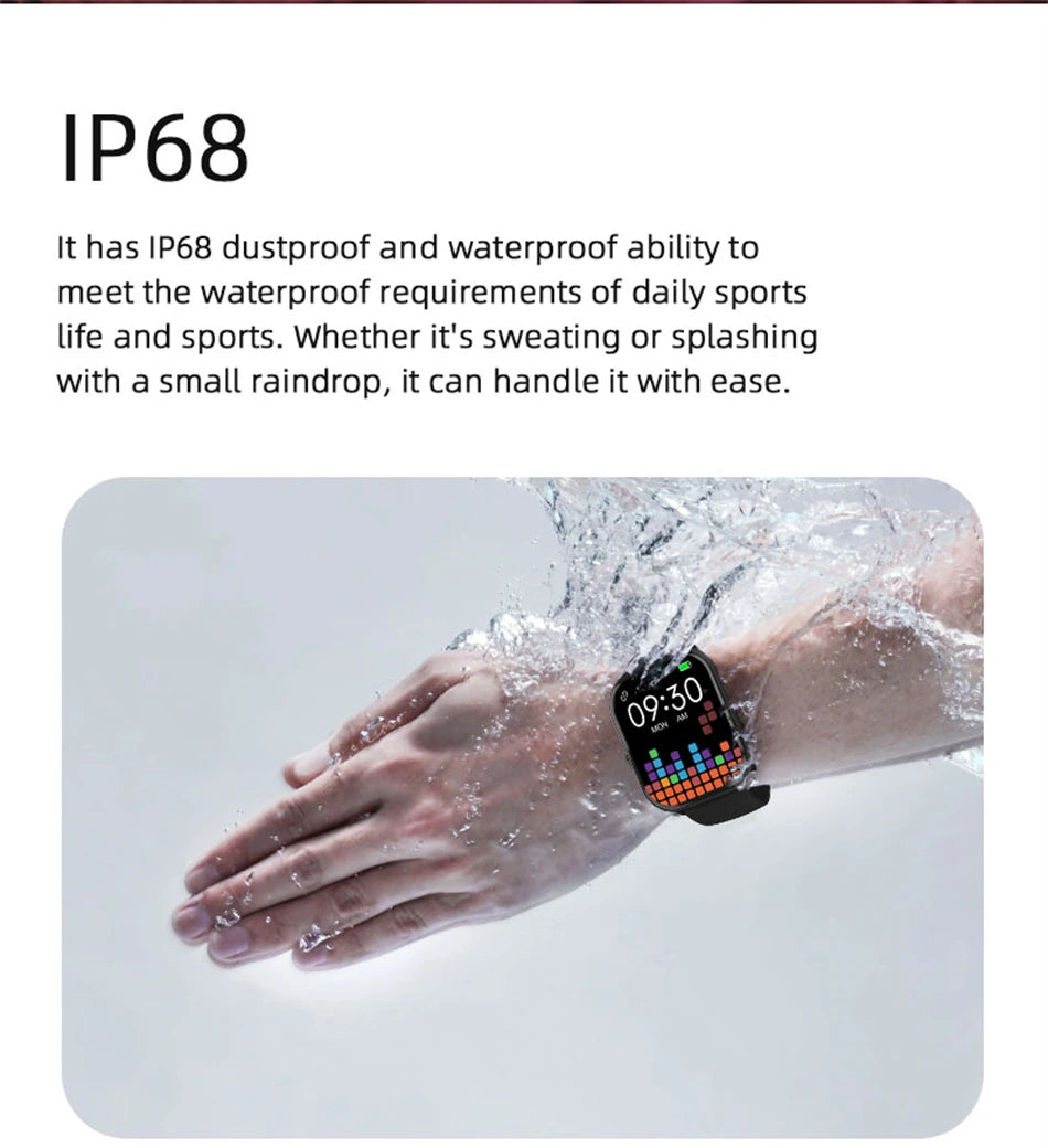 2026 New Lady fashion Smart Watch Men Women Heart Rate Blood Pressure Fitness Tracker Bluetooth Call Smartwatch Man For Android