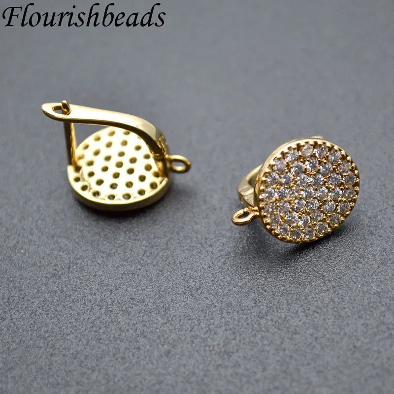 Nickle Free Anti-rust Gold Color Plain Metal Earring Hooks Jewelry Findings 50pc Per Lot