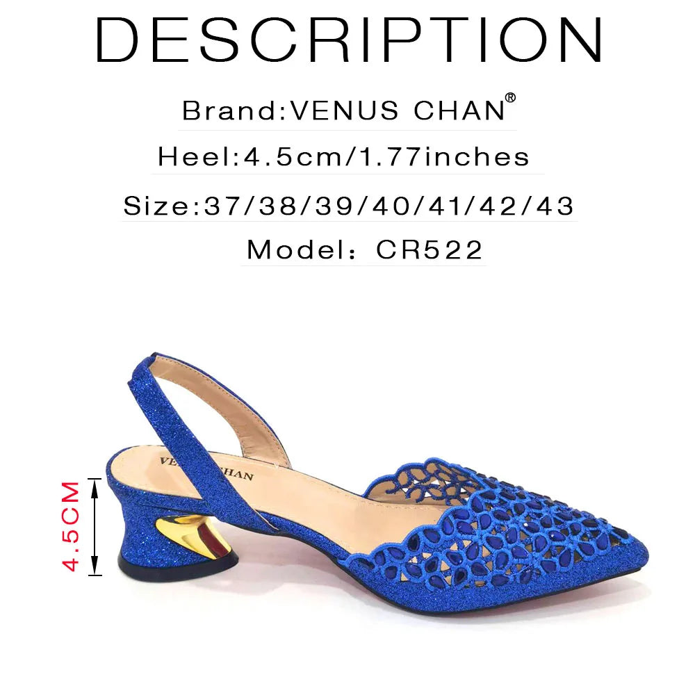 Matching Shoes and Bags: Royal Blue Noble Bag With Elegant High Heels Shoes