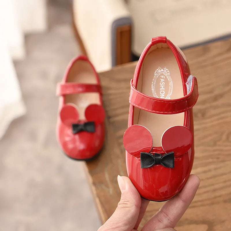 Baby Girl Shoes Soft PU Patent Leather Flats For Girls Kids Little Children Casual