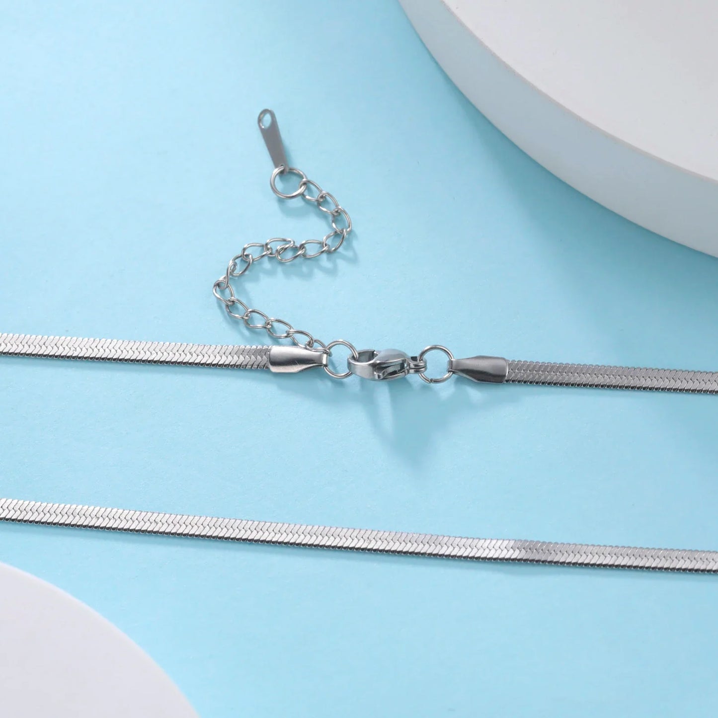 Skyrim Stainless Steel Snake Chain Necklace for Women Men Gold Color Herringbone Choker Neck Chains 2026 Trend Jewelry Gift Hot