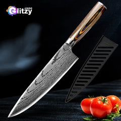 Kitchen Knife 8-inch Ultra Sharp Japanese Chef Knife High Carbon Stainless Steel