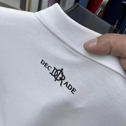 100% pure cotton high-end fashionable short sleeve summer new high-quality men's business casual polo shirt luxury brand T-shirt