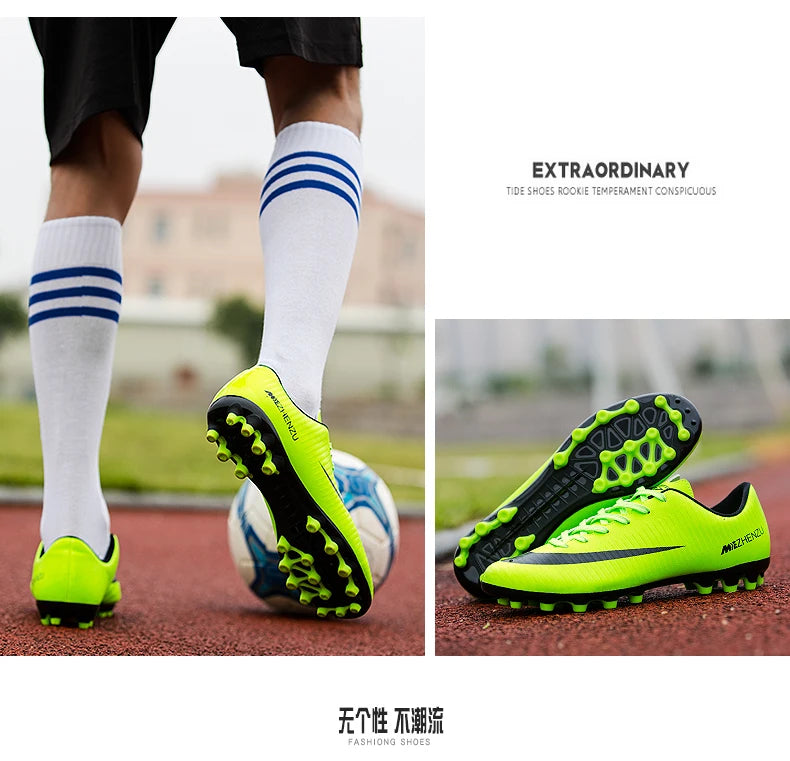 Soccer Shoes Football Boots Hight Quality Outdoor Training Cleats Turf Ankle