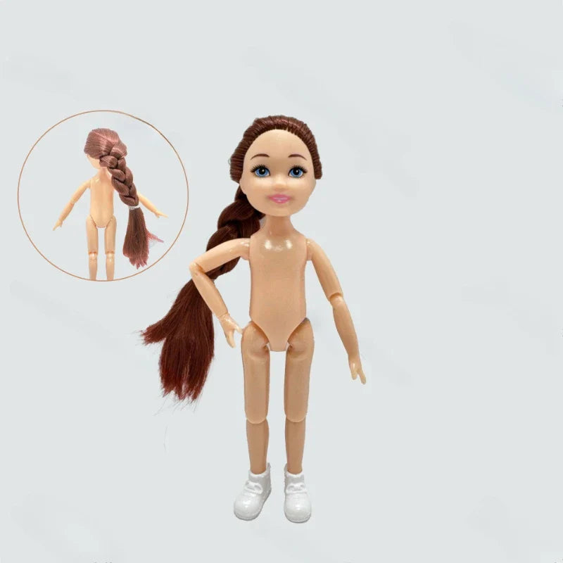 5-Inch Little Doll Normal Skin 15cm Height Girl Dress Up Toy for Children Gift