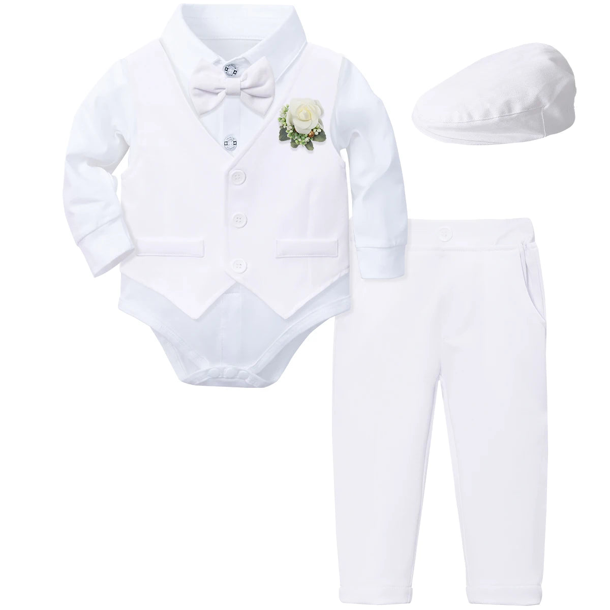 Outfit Boy Infant Baby Church Christening Suit Toddler White Blessing Set Newborn Easter Birthday Party Gift Clothes