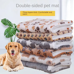 Double-sided Pet Mat Mats Short Plush Pet Sleeping Bed for Cats Small Dogs Cute