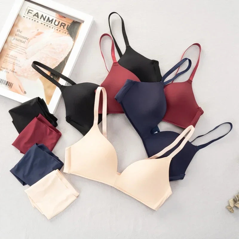 Seamless Bra Set For Women Underwear Push Up Lingerie Set Wire Free
