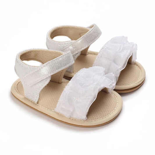 Summer Newborn Girl Lace Sandals Fashion Toddler Soft Sole Non Slip Shoes 0-18 Months