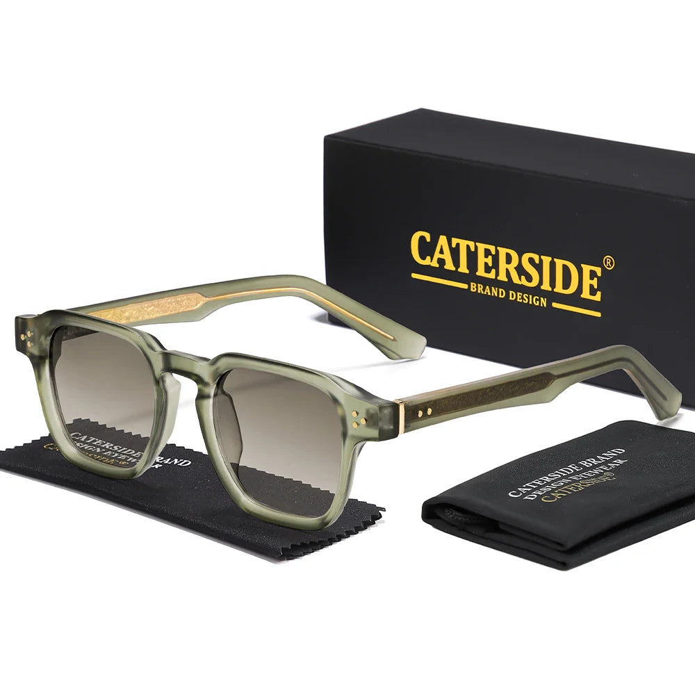 CATERSIDE Classic Square Sunglasses Men Core Insert Temple Luxury Brand Sun Glasses Women Travel Beach Party Festival Gifts