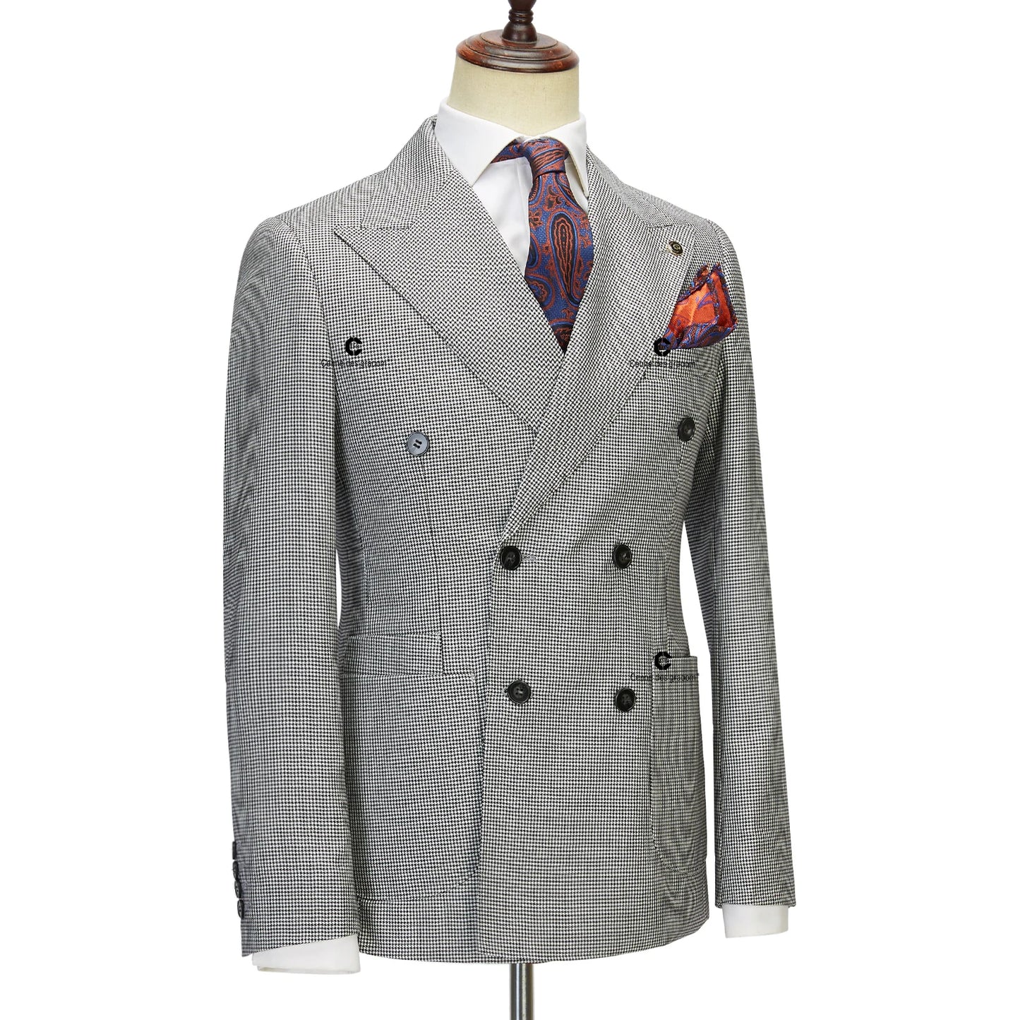 Tuxedo for Mens: Elegant Suits for Men Double Breasted 6 Button Jacket and Pants