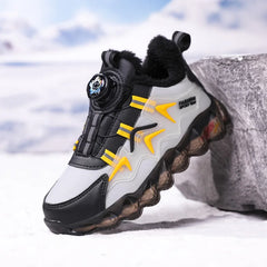 Winter Children Shoes Boys Sneaker Warm Plush Waterproof Kids Snow Shoes Fashion Outdoor School Sports Tennis Shoes for Boy