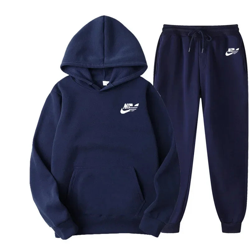 2025 Spring Autumn Men Casual Two Piece Sets Sweatshirts Men Women Street Los Fashion Printed Sports Suit