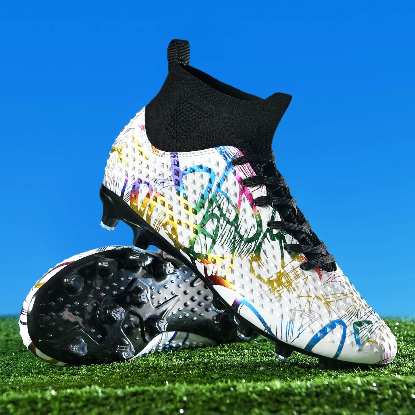 Men Soccer Shoes Children Futsal Non Slip Football Boots Grass Indoor Sports Cleats
