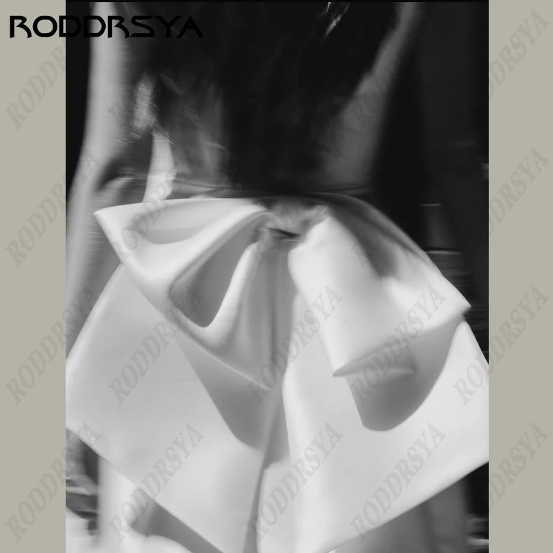 White Bridesmaid Dresses: Wedding Dress Square Collar Removable Bow
