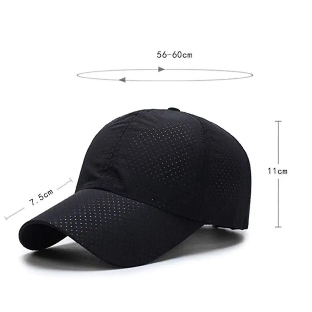 Breathable Quick Dry Baseball Cap Mesh Sun Hat Golf Tennis Cap For Outdoor Sports Running Hiking Camping For Men Women