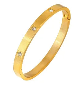 Stainless Steel With Zirconia Bracelet Simple Jewelry