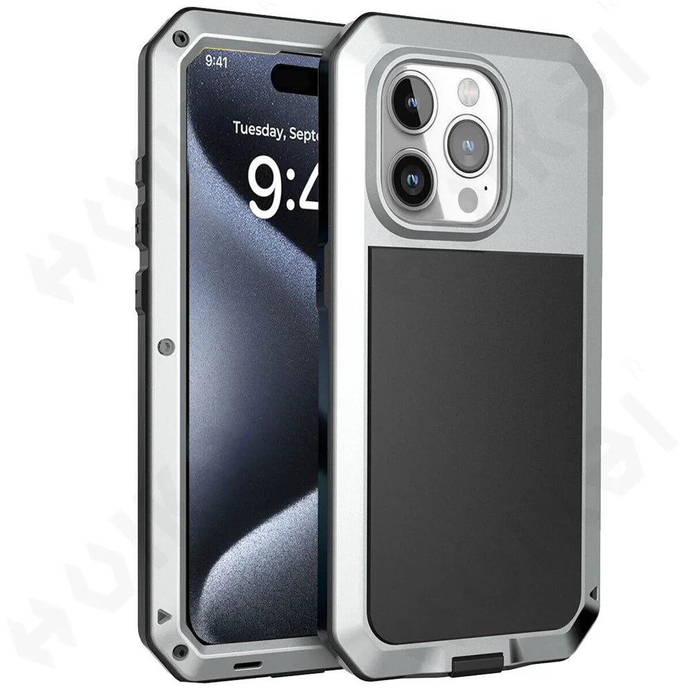Case For iPhone 17 16 15 14 13 12 11 Pro Max XS XR 8 7 Plus SE Metal Heavy Duty 360 Full Body Shockproof Armour Protective Cover