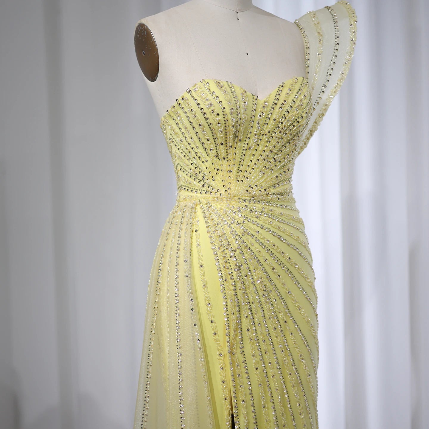Homecoming Dresses: Green One Shoulder Mermaid Evening Dresses for Women