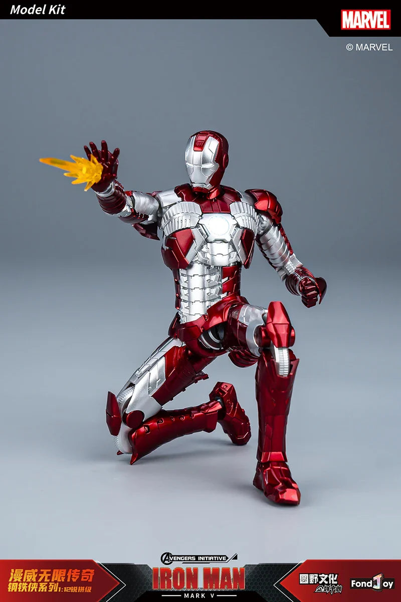 NEW Original Fondjoy Anime Figure Iron Man MK4 Model Kit 1/12 Infinity Saga Ironman Mark 4 Assembly ABS Joint Movable Kid Toys