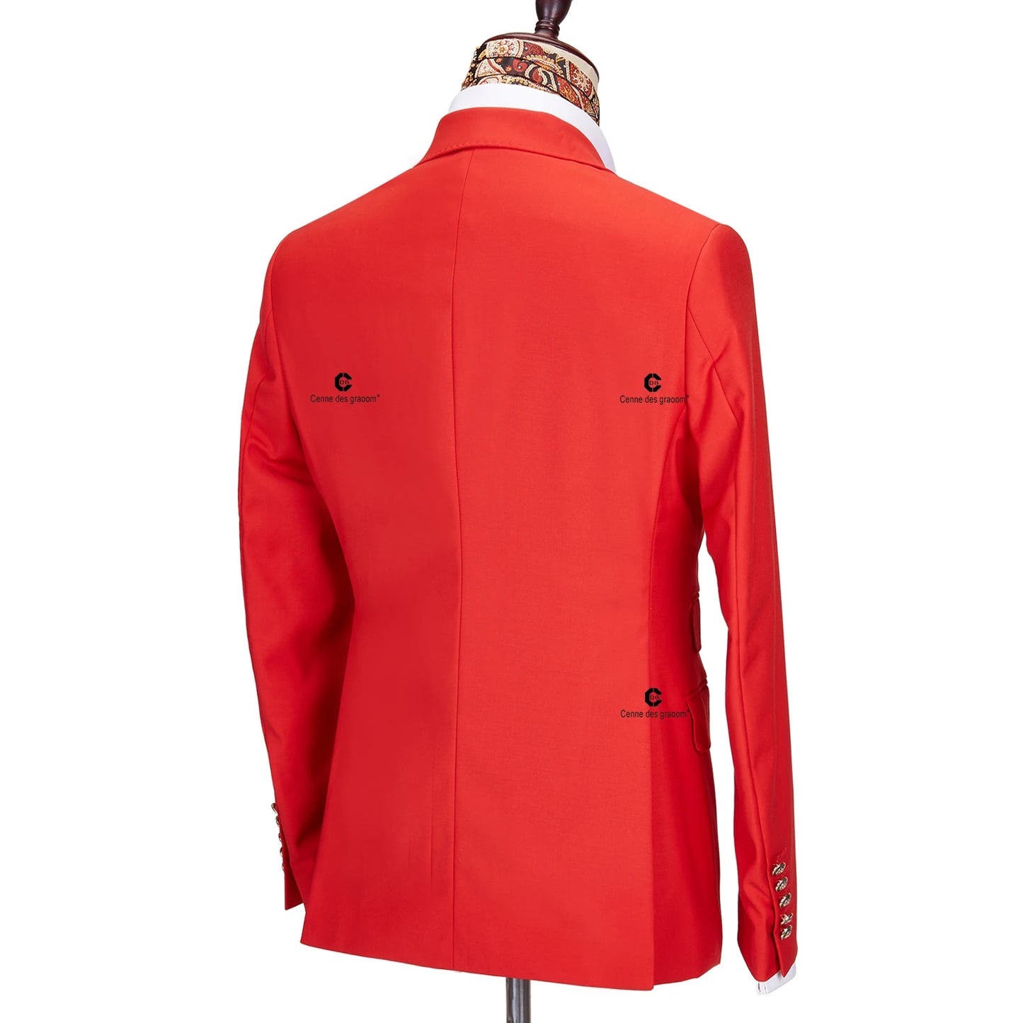 Tuxedo for Mens: Elegant Suits For Men Double Breasted Two Pieces Set Slim Fit