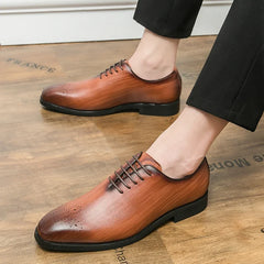 Men Formal Shoes Trendy Stylish Daily Brogue Carving Casual Shoes For Young Adults