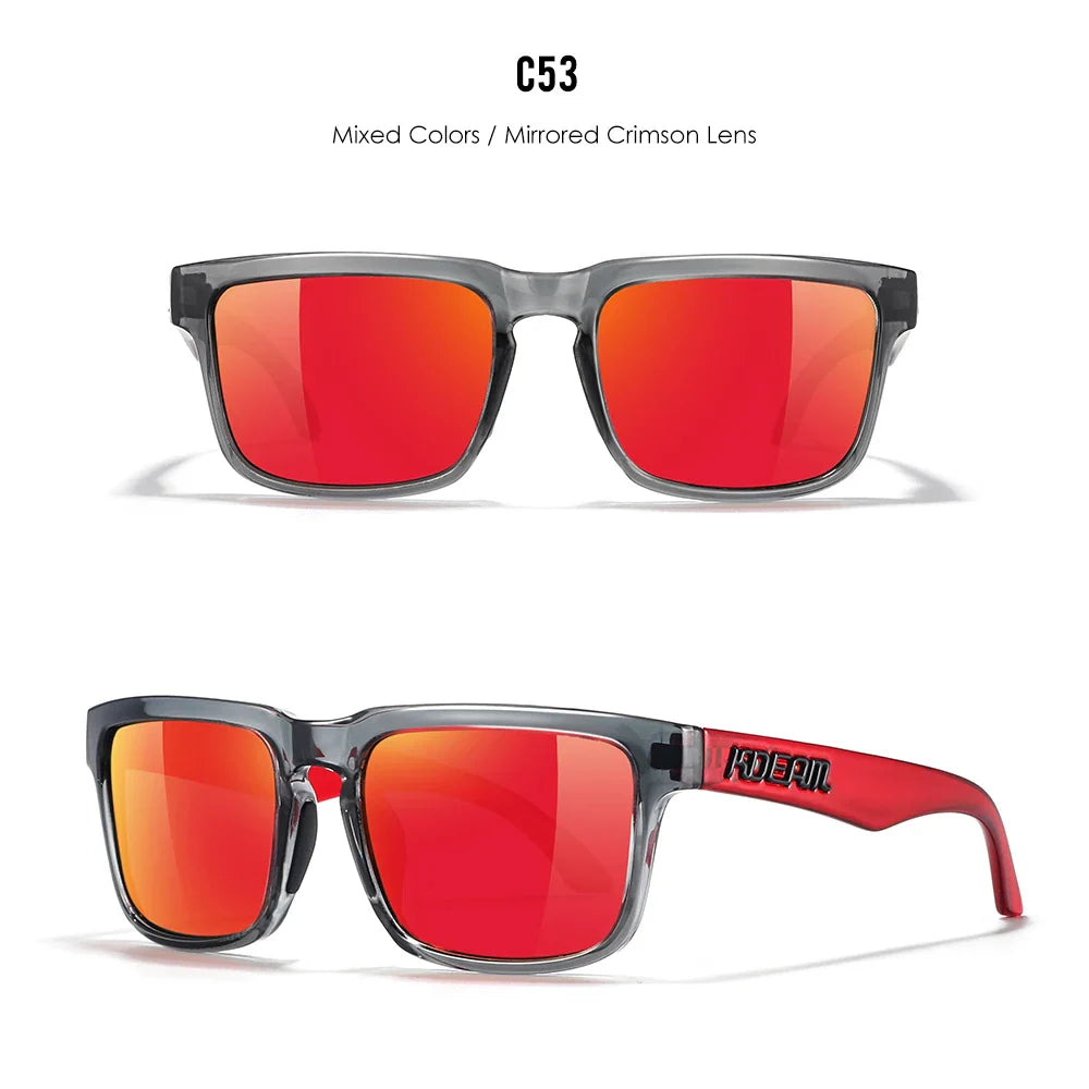 KDEAM Unisex Square Sunglasses Polarized Coated Lens Suitable For Driving Fishing Sunglasses Anti-Blue Light Computer Eyeglasses