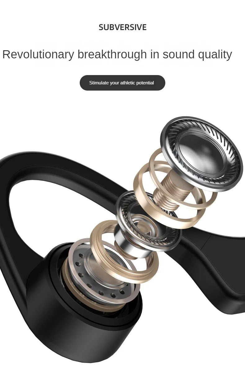 Lenovo X4 Bone Conduction Bluetooth Headphone Sports Earphone Waterproof Wireless Headset with Mic Ear-hook TWS Bass Hifi Stereo