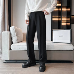 Black Gray White Suit Pants Men Slim Fashion Social Mens Dress Pants